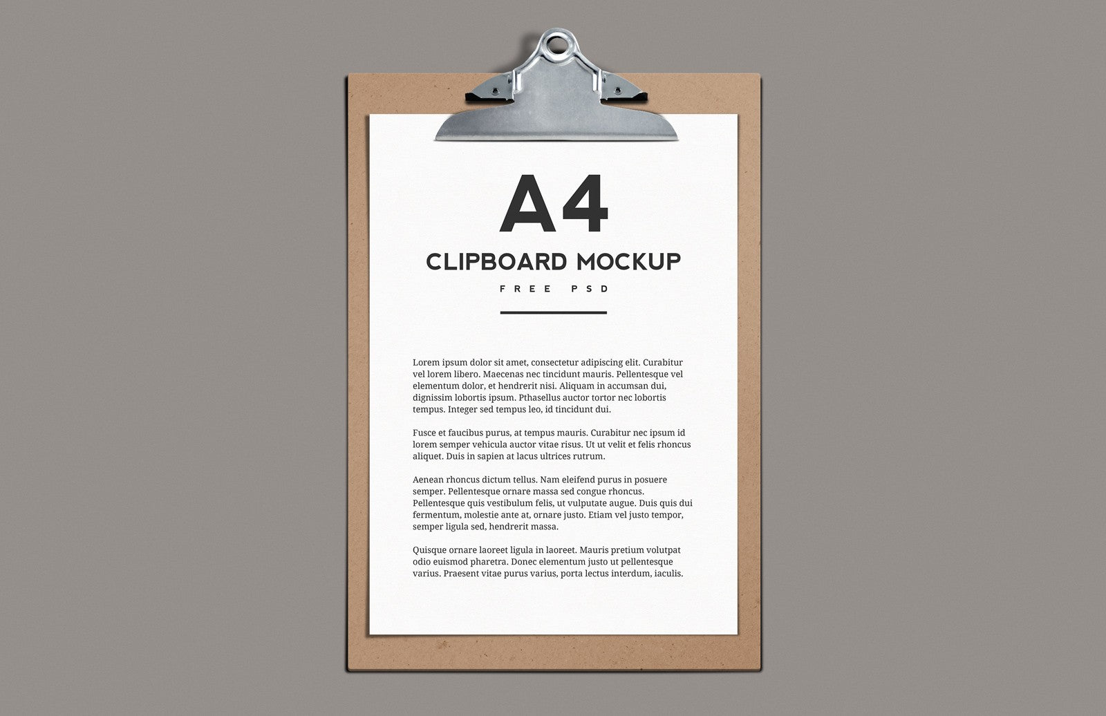 A4 Clipboard Mockup