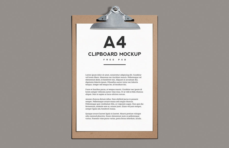 A4 Clipboard Mockup