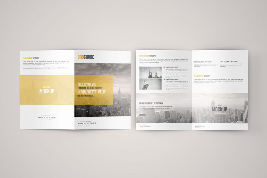 Clean A5 Bi-Fold Brochure Mock-Up