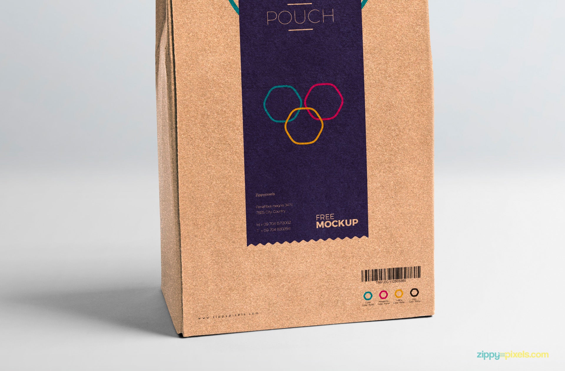 Cardboard Pouch Packaging Mockup