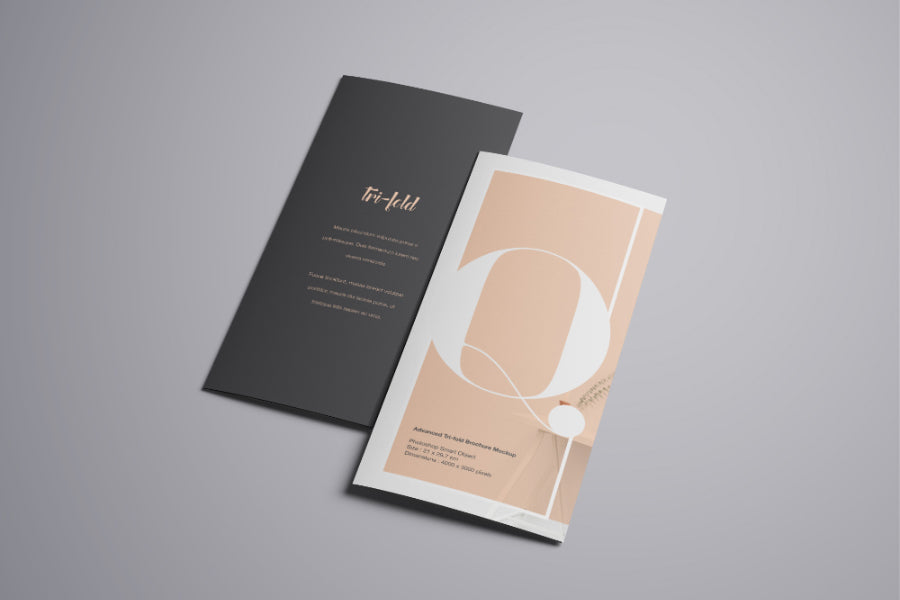 Massive Set of Advanced Trifold Brochure Mockups