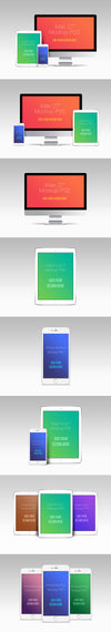 Modern and Realistic Apple Devices PSD Mockup Templates