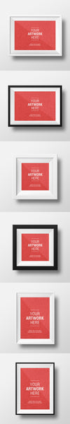 Clean White Empty Frame PSD MockUps