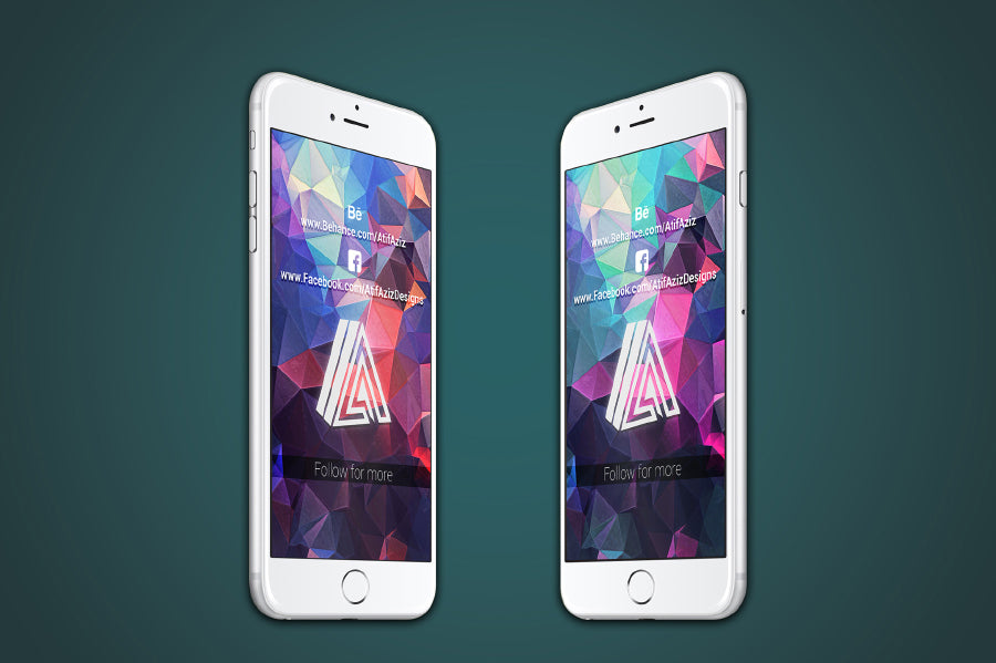 7 x White PSD iPhone Mockups