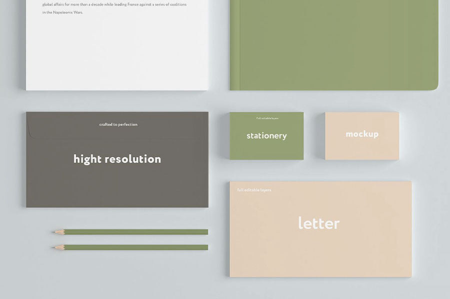 High Resolution Branding Mockup Set Sample