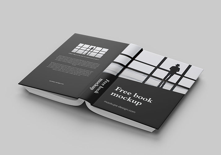 Clean and Thick Novel Book Mockup 6 Shots and Angles