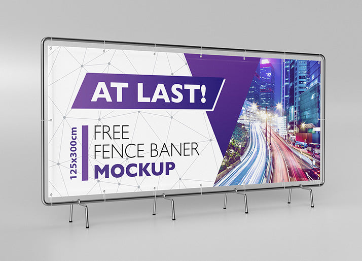 Set of 2 Business Banner Sign Mockups Indoor Happenings