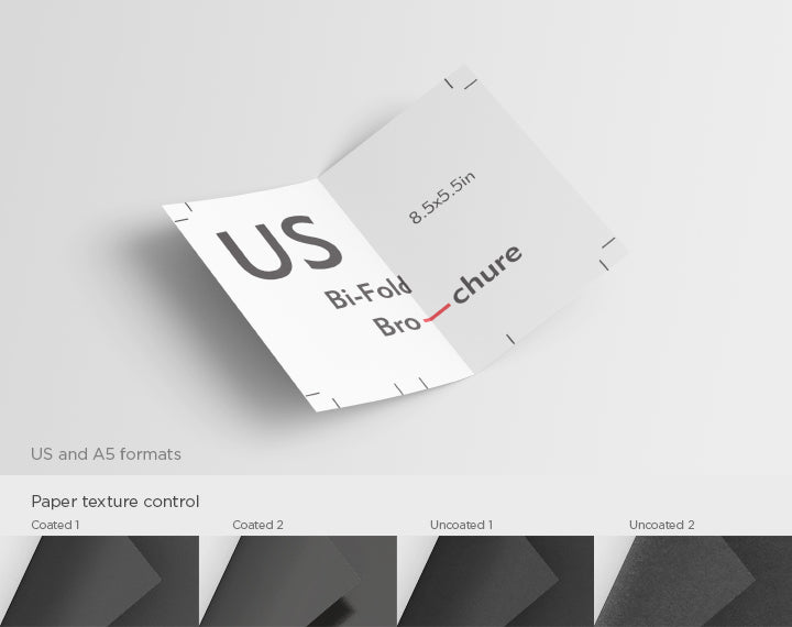 Clean White Profession Brochure US Size (Mockup)