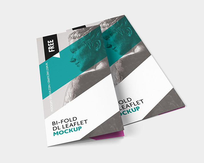 Super-Clean Bi-fold DL Leaflet Mockups (Includes Multiple Variations)