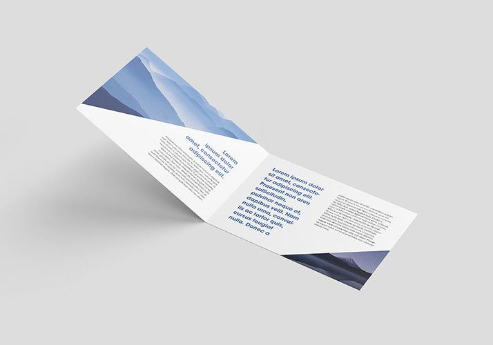 Set of 4 Clean Horizontal Bi-Fold Leaflet Mockups