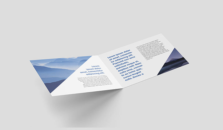 Set of 4 Clean Horizontal Bi-Fold Leaflet Mockups
