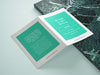 Creative Mockup of Bi-Fold Leaflet Brochure with Marble Rock Panel
