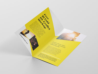 5 x Bi-Fold DL Brochure Mockup