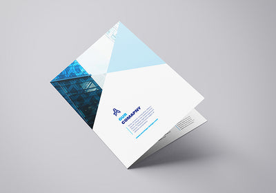 Collection of 4 x A4 Bifold Brochure Mockups