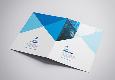 Collection of 4 x A4 Bifold Brochure Mockups