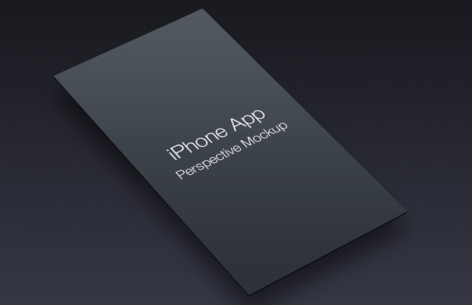 Black iPhone App Perspective Mockup