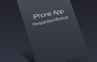 Black iPhone App Perspective Mockup