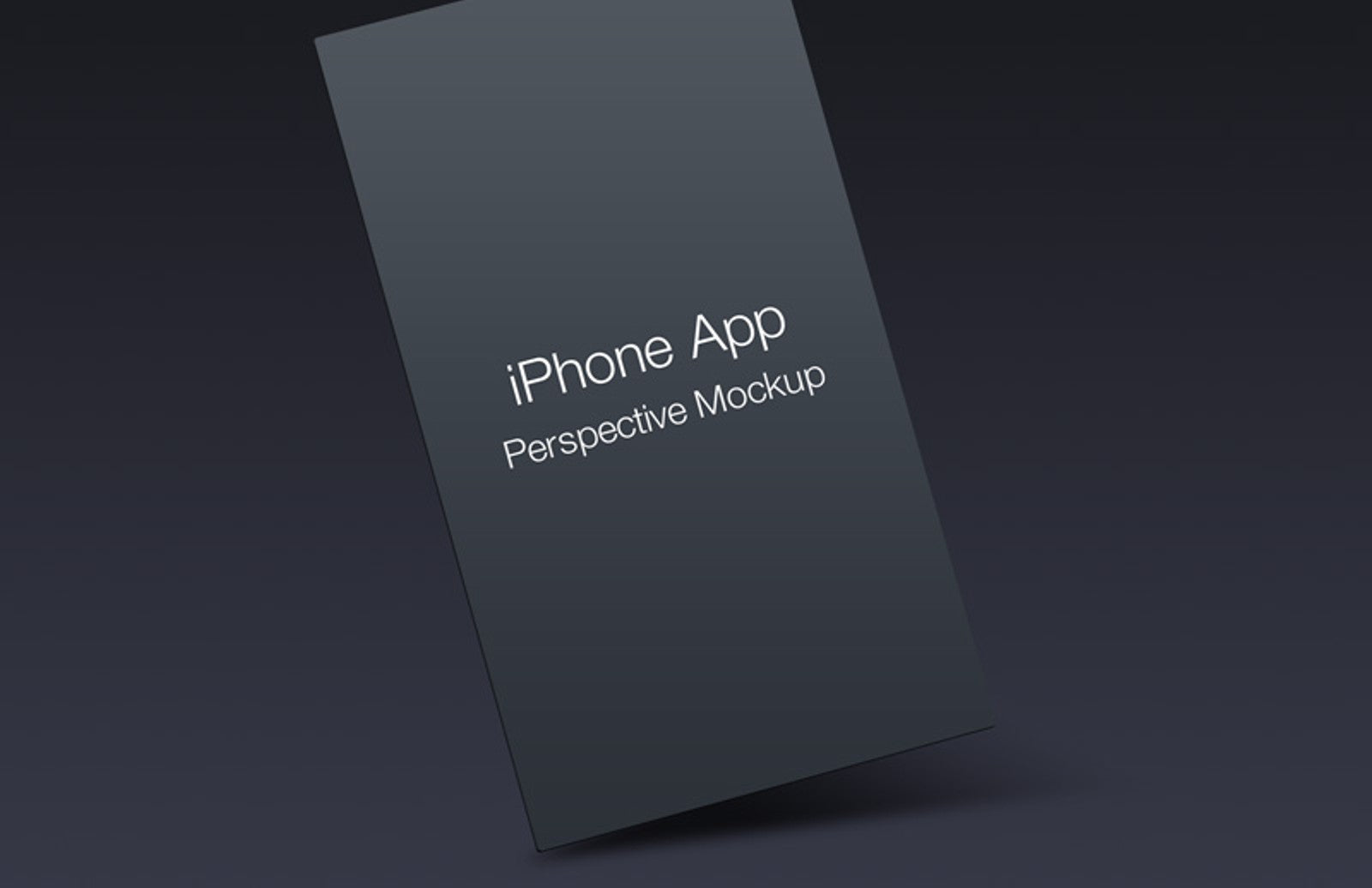 Black iPhone App Perspective Mockup