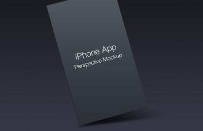Black iPhone App Perspective Mockup