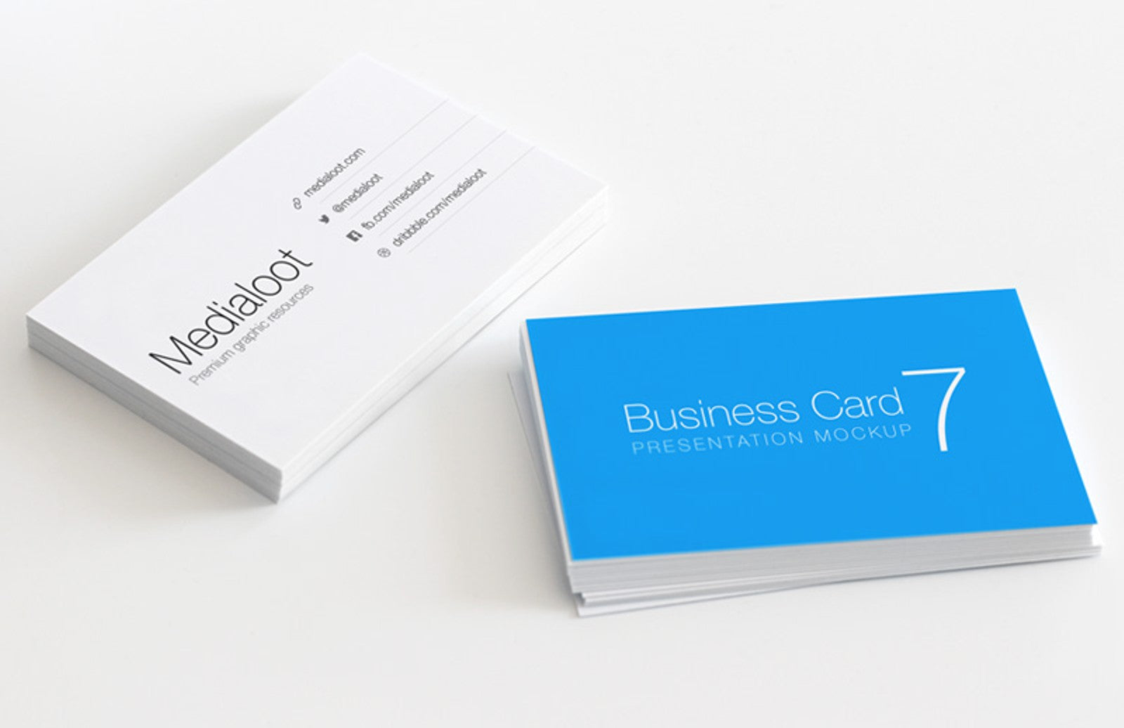 Blue Business Card Mockup