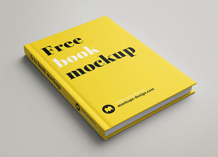7 Views of Realistic Modern Book Mockup