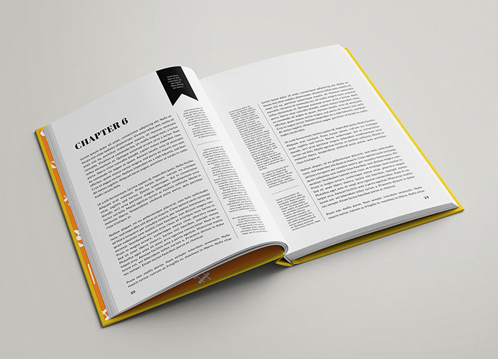 7 Views of Realistic Modern Book Mockup