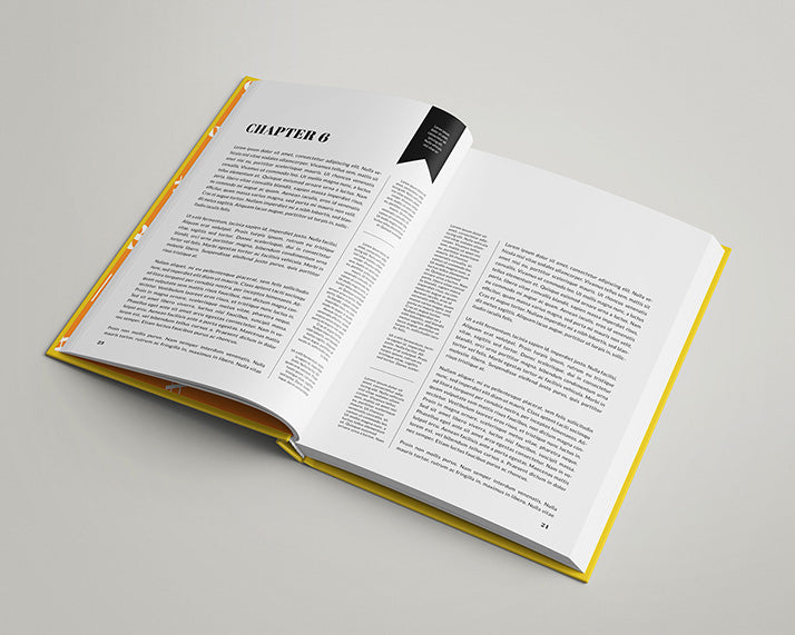 7 Views of Realistic Modern Book Mockup