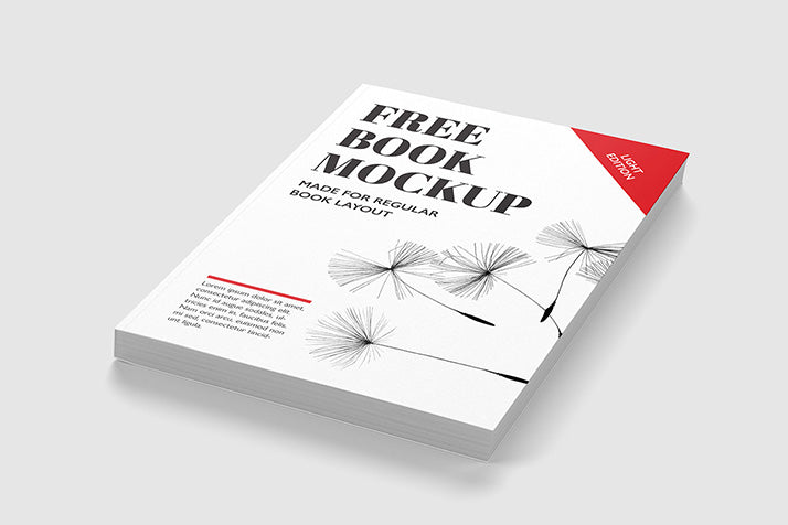 Set of 5 Clean and Whiet Book Mockups (Cover Included)