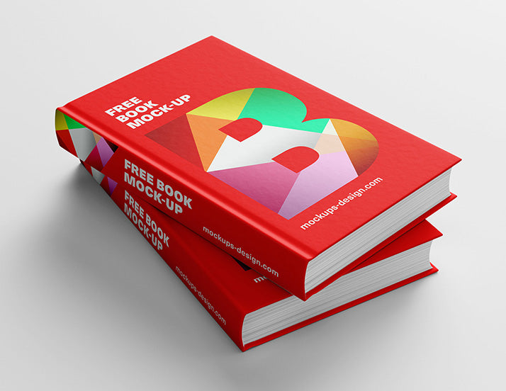 Red Thick Book or Novel Mockup