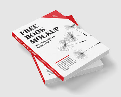 Set of 5 Clean and Whiet Book Mockups (Cover Included)