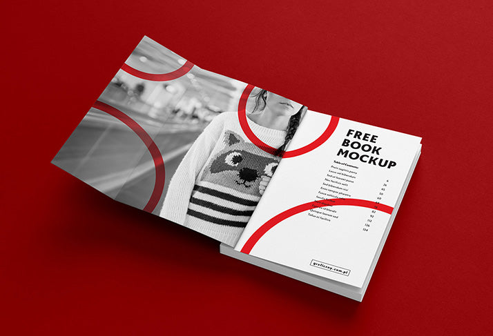 7 Views of Thick Book or Brochure Mockup