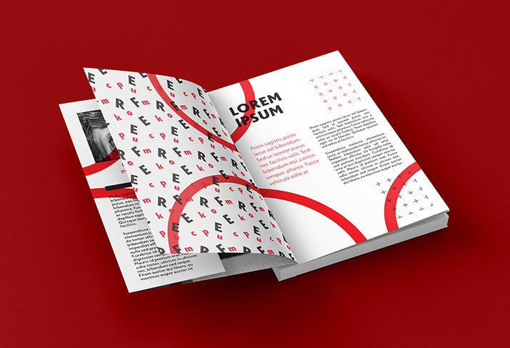 7 Views of Thick Book or Brochure Mockup