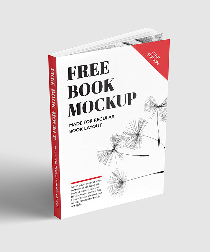 Set of 5 Clean and Whiet Book Mockups (Cover Included)