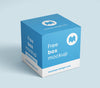 Square White Cardboard Packaging Box Mockup or 80x80x80 mm