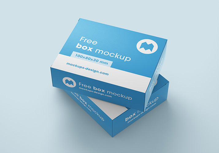 Cardboard Packaging Box Mockups or 100x80x30 mm
