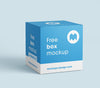 Square White Cardboard Packaging Box Mockup or 80x80x80 mm
