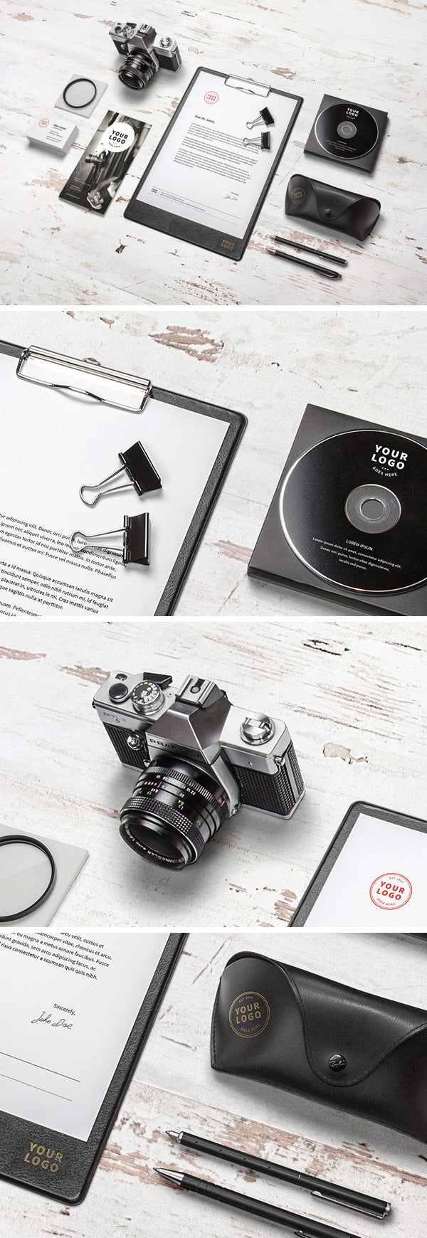 Wooden Table Branding and Identity MockUp