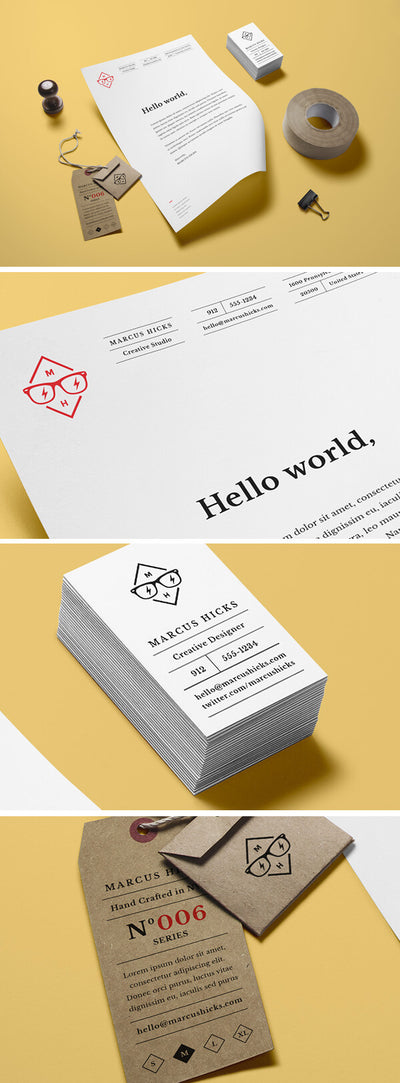 Stylish and Clean Stationery Branding MockUp