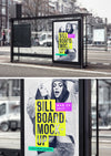Bus Stop Billboard Sign MockUp