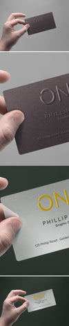 Realistic Business Card In Hand Mockup