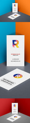 Business Card Mockup in Isometric Corner PSD Template