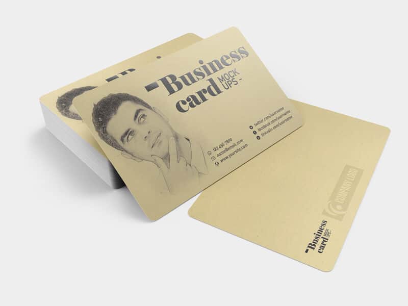 Various Business Card Mockup Views