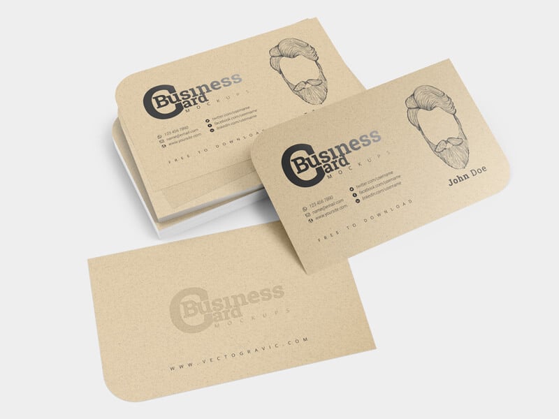 Various Business Card Mockup Views