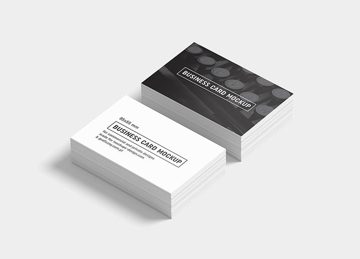 Big Collection of 6 Business Card Mockups 85x55 mm
