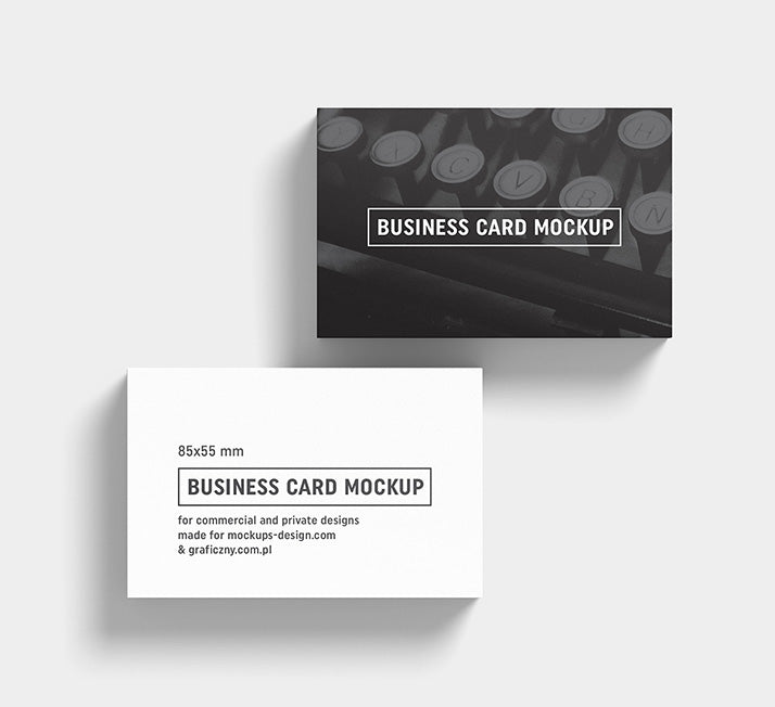Big Collection of 6 Business Card Mockups 85x55 mm