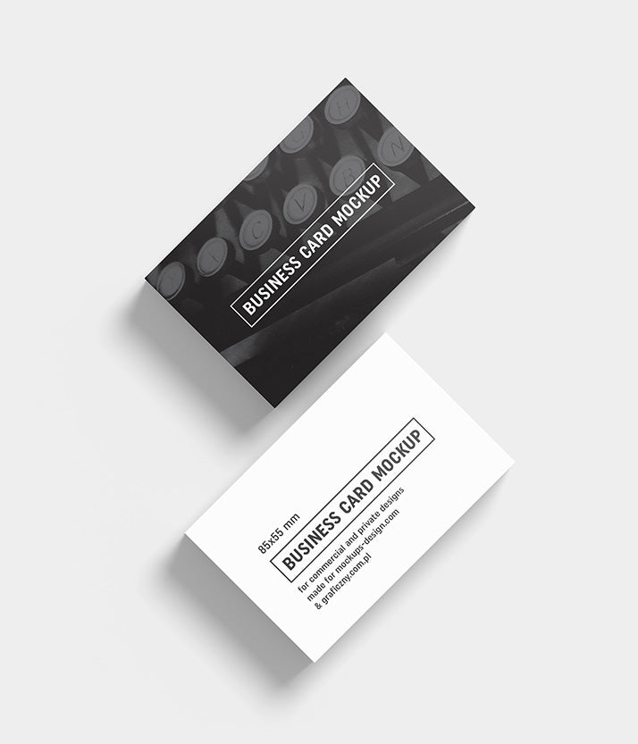 Big Collection of 6 Business Card Mockups 85x55 mm