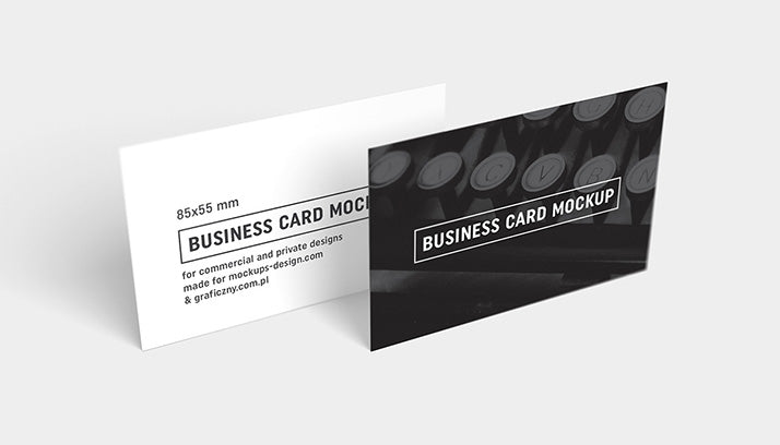 Big Collection of 6 Business Card Mockups 85x55 mm