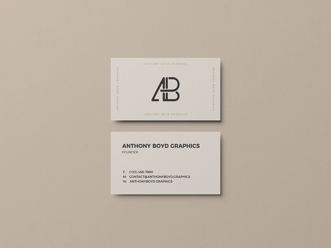 Creamy Business Card PSD Mockup