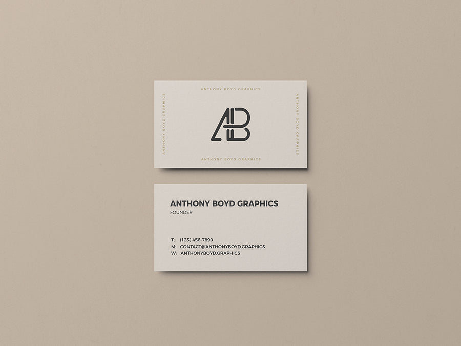 Creamy Business Card PSD Mockup