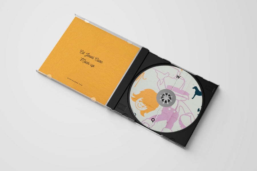 Clean CD Case PSD Mockup